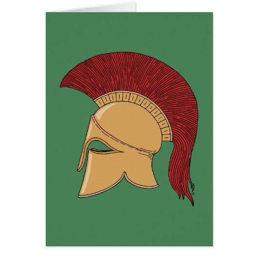 Korinthische helm Wenskaart (Voorkant)