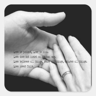 Korintiërs 13 Getrouwde Handen Sticker