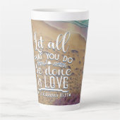 Korintiërs 16-14 Liefde Latte Mok (Voorkant)