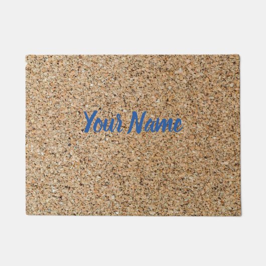 Korkachtergrond textuur en structuurcadeau deurmat (Voorkant)