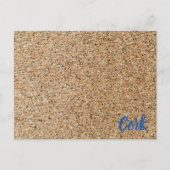 Korkachtergrond textuur en structuurcadeau feestdagenkaart (Voorkant)