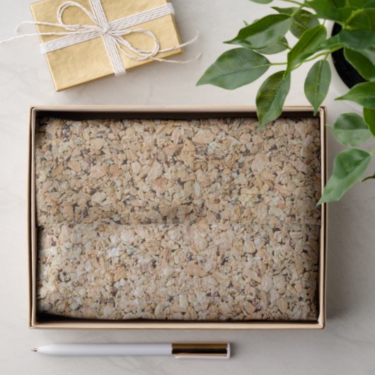 Korkachtergrond textuur en structuurcadeau tissuepapier (Geschenk)