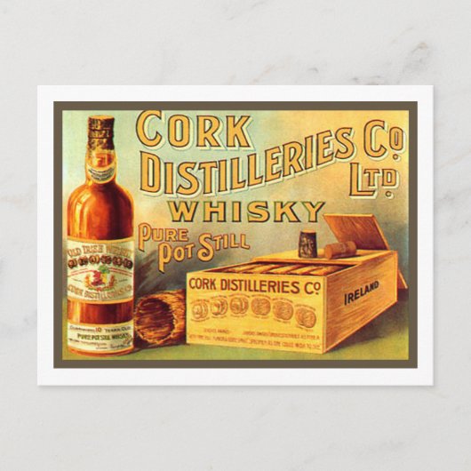 Korkdestilleries Whisky Vintage Ad Briefkaart (Voorkant)
