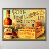 Korkdestilleries Whisky Vintage Ad Poster (Voorkant)