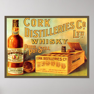 Korkdestilleries Whisky Vintage Ad Poster