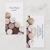 Korks textuur wijnbereiding sommelier visitekaartje (Voorkant / Achterkant)