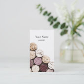 Korks textuur wijnbereiding sommelier visitekaartje (Staand voorkant)