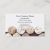 Korks textuur wijnbereiding sommelier visitekaartje (Achterkant)