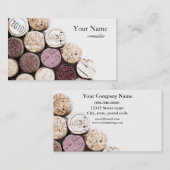 Korks textuur wijnbereiding sommelier visitekaartje (Voorkant / Achterkant)