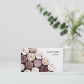 Korks textuur wijnbereiding sommelier visitekaartje (Staand voorkant)