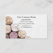 Korks textuur wijnbereiding sommelier visitekaartje (Achterkant)