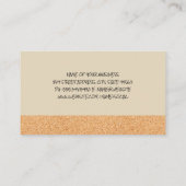 Korktextuur | Wijnglas en -fles met druiven Visitekaartje (Achterkant)