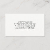 Korktextuur | Wijnglas en -gordels Visitekaartje (Achterkant)