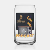 Korman Productions Deep Dive TV Podcast Blikvorm Glas (Achterkant)