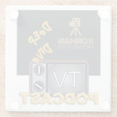 Korman Productions Deep Dive TV Podcast Glazen Onderzetter (Achterkant)