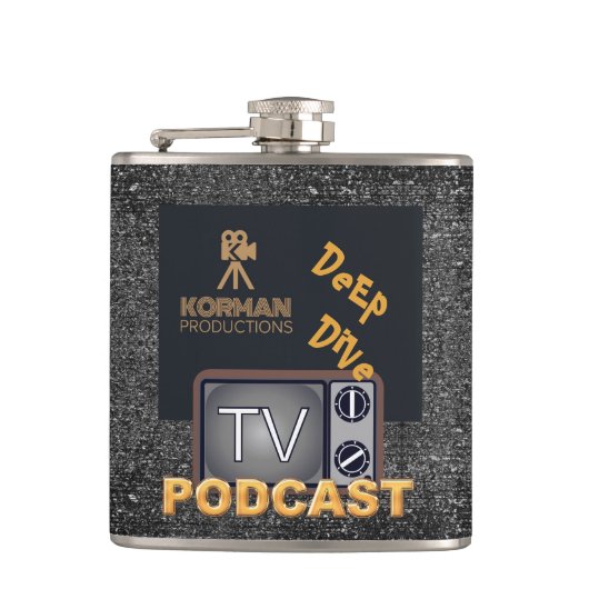 Korman Productions Deep Dive TV Podcast Heupfles (Voorkant)