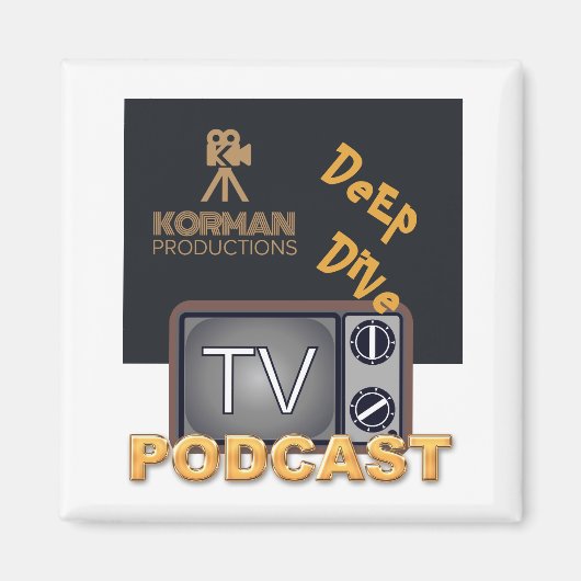 Korman Productions Deep Dive TV Podcast Magneet (Voorkant)
