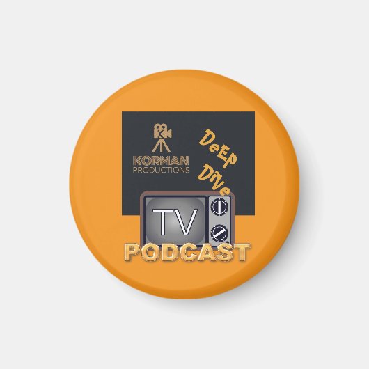 Korman Productions Deep Dive TV Podcast Magneet (Voorkant)