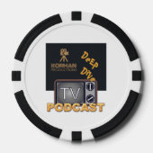 Korman Productions Deep Dive TV Podcast Poker Chips (Voorkant)