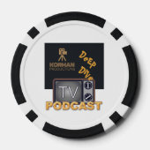 Korman Productions Deep Dive TV Podcast Poker Chips (Achterkant)