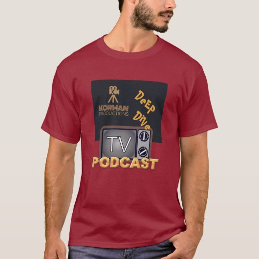 Korman Productions Deep Dive TV Podcast T-shirt (Voorkant)