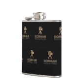 Korman Productions YouTube-kanaal Logo betegeld Heupfles (Links)