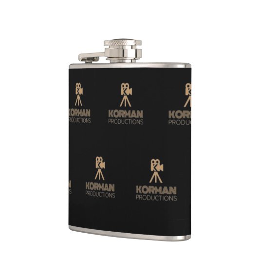 Korman Productions YouTube-kanaal Logo betegeld Heupfles (Links)