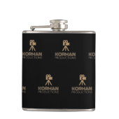 Korman Productions YouTube-kanaal Logo betegeld Heupfles (Voorkant)