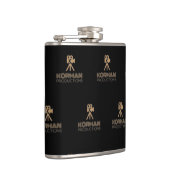 Korman Productions YouTube-kanaal Logo betegeld Heupfles (Rechts)