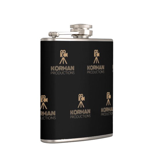 Korman Productions YouTube-kanaal Logo betegeld Heupfles (Rechts)