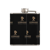 Korman Productions YouTube-kanaal Logo betegeld Heupfles (Achterkant)