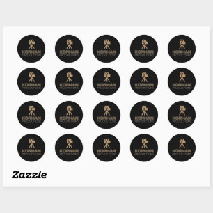Korman Productions YouTube-kanaal Logo Ronde Sticker