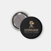 Korman Productions YouTube-kanaal Logo Round Magneet (Voorkant / Achterkant)