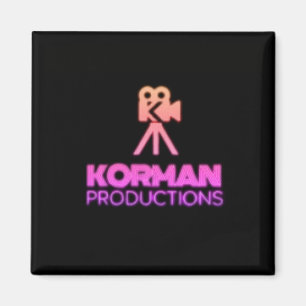 Korman Productions YouTube-kanaal Roze Logo Magneet