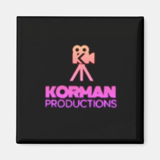 Korman Productions YouTube-kanaal Roze Logo Magneet (Voorkant)
