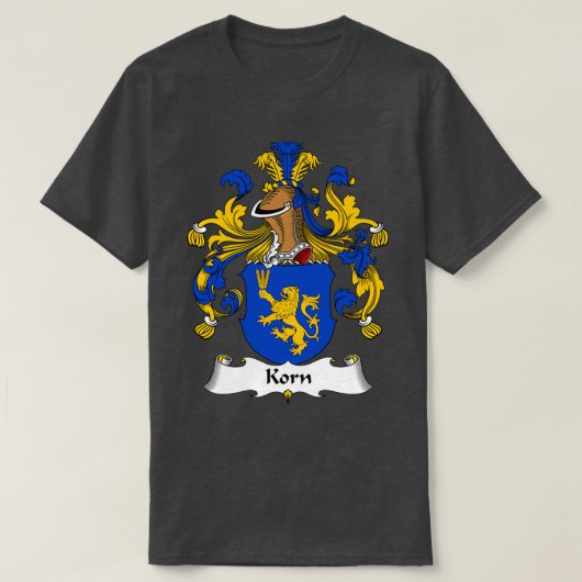 Korn Coat of Arms Family Crest T-shirt (Design voorkant)