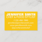 Korn op de Cob Chef Cook Restaurant Caterer Food Visitekaartje (Achterkant)