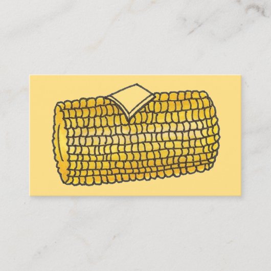 Korn op de Cob Chef Cook Restaurant Caterer Food Visitekaartje (Voorkant)