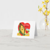  Korn op de Cob-Valentijn Kaart (Gele Bloem)