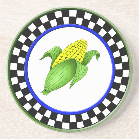 Korn op de kringloop van de zandsteen zandsteen onderzetter (Voorkant)