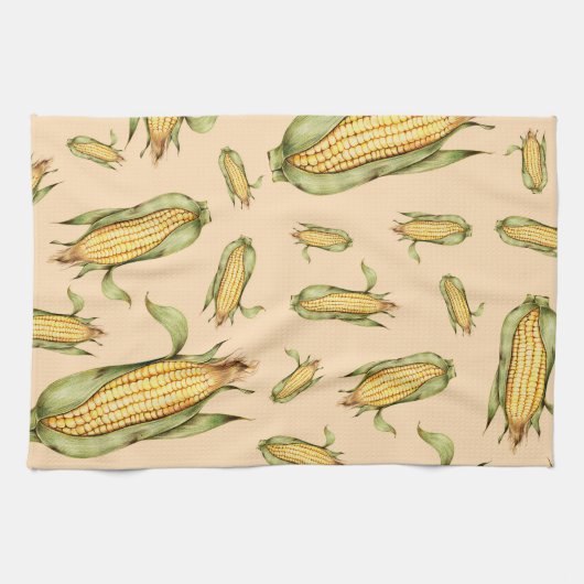 Korn op het Cob Pattern Theedoek (Horizontaal)