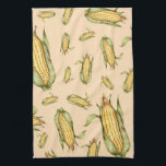 Korn op het Cob Pattern Theedoek<br><div class="desc">De stijlvolle keukenstad heeft een leuke en grillige mais op het model van de cob-illustratie. Een stijlvol, grappig organisch patroon, een perfecte aanvulling op je keukenhanddoek collectie, een doordacht modern thuiscadeau voor de kok in je leven, of een stijlvol keukencadeau voor elke keer. Ontworpen als sjabloon, kunt u uw eigen...</div>
