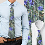 Kornbloem Stropdas<br><div class="desc">Mooie blauwe bloemen met groene bladeren. Robuust vreedzaam patroon voor natuur en tuinieren van liefhebbers of blauwachtige mannen.</div>