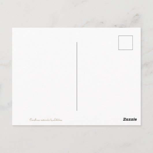 Kornbloem-waterverf Briefkaart (Achterkant)