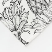 Kornbloemen, wilde bloemen, zwart-wit fleece deken (Hoek)