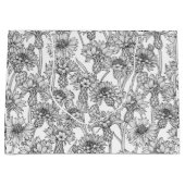 Kornbloemen, wilde bloemen, zwart-wit groot cadeauzakje (Voorkant)