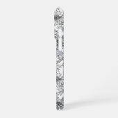 Kornbloemen, wilde bloemen, zwart-wit iPhone hoesje (Linkerkant)