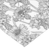 Kornbloemen, wilde bloemen, zwart-wit tafelkleed (Gekanteld)