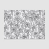 Kornbloemen, wilde bloemen, zwart-wit tissuepapier (Voorkant)