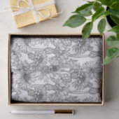 Kornbloemen, wilde bloemen, zwart-wit tissuepapier (Geschenk)